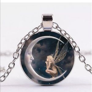 New Moon Fairy Cabochon Necklace